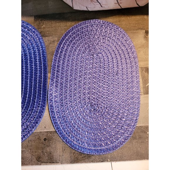 Blue oval table placemat decor set - Picture 4 of 5